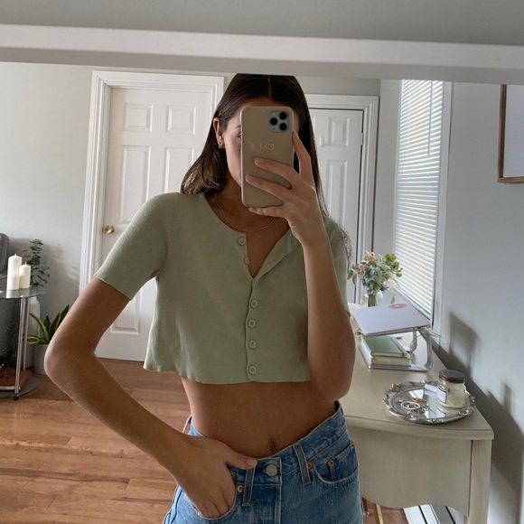 princess polly green cardigan